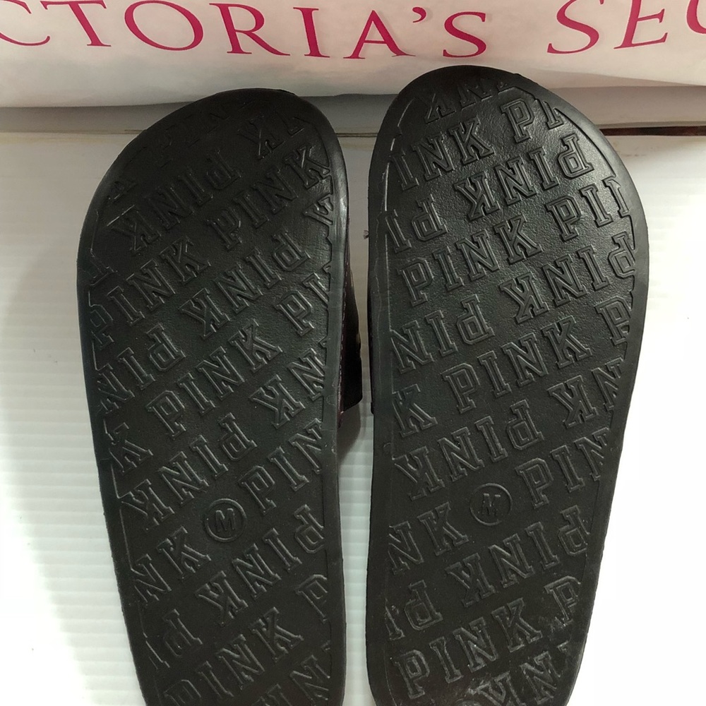 Victoria’s Secret Pink Single Strap Slides Sandals - Picture 2 of 2